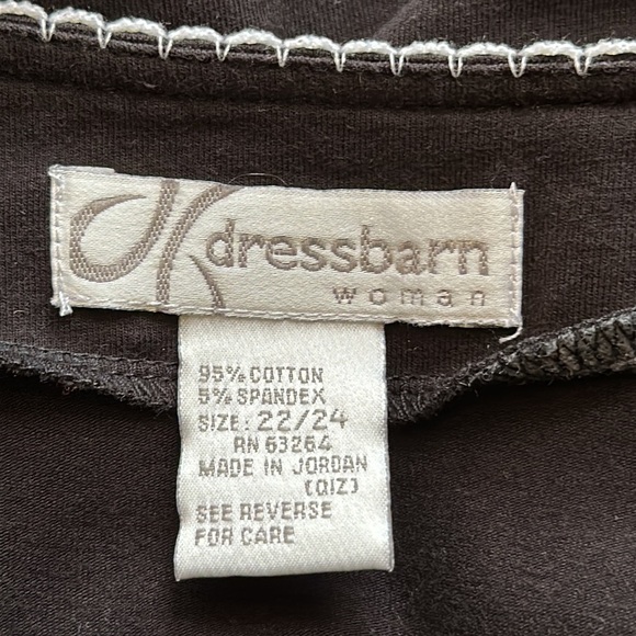 Dressbarn Woman Short Sleeve Notch Neck T-shirt Plus Size 22/24 Black - Picture 11 of 12